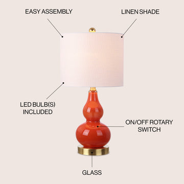 Anya 20.5" Mini Glass LED Table Lamp